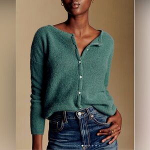 Sezane Gaspard Cardigan in sage